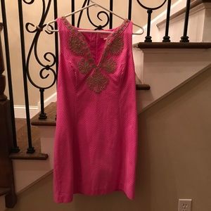Lilly Pulitzer bright pink dress size 8